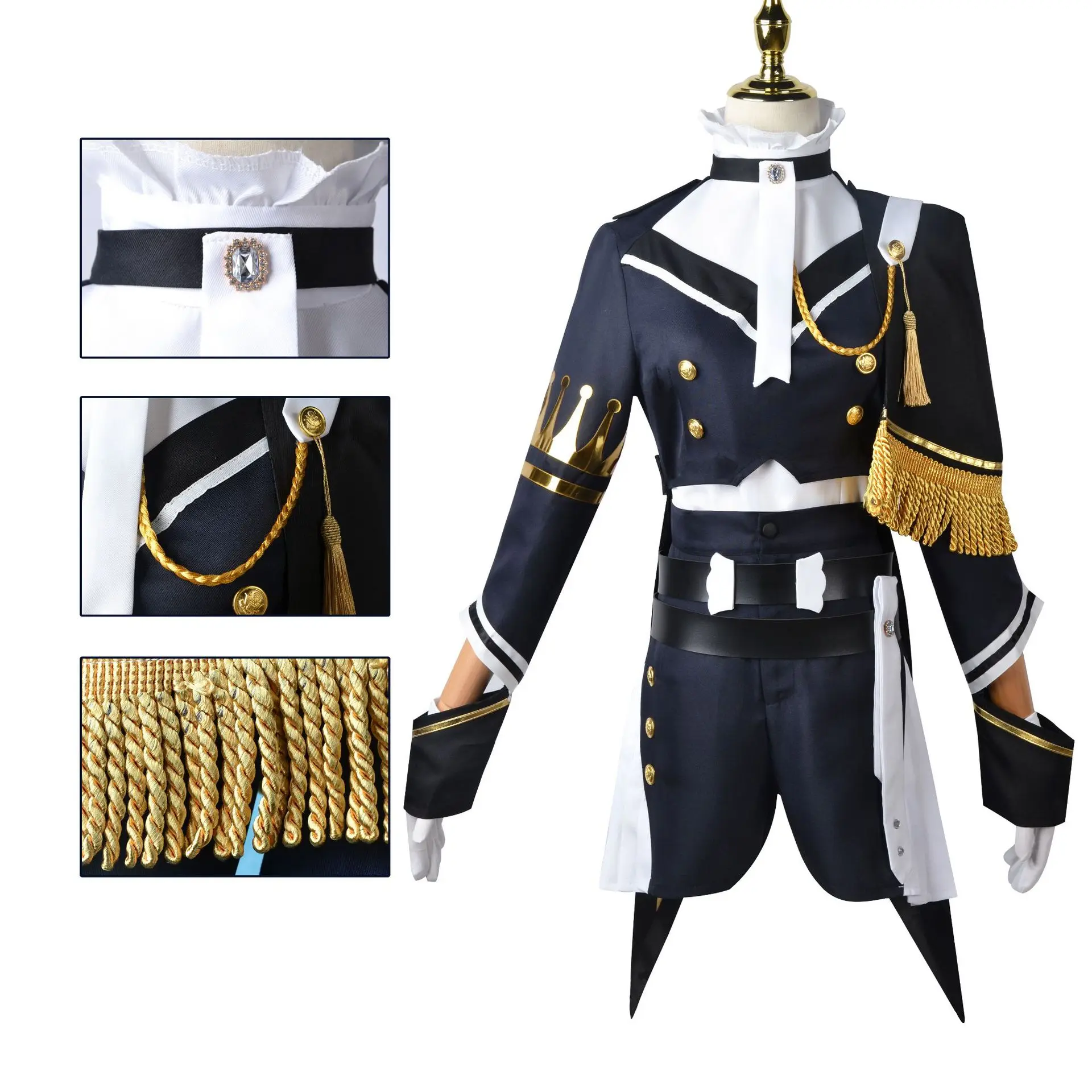 Project Sekai Cosplay Costume Military Uniform Virtual Idol Anime Outfits Suit Halloween Party Play Role for Women Character Set