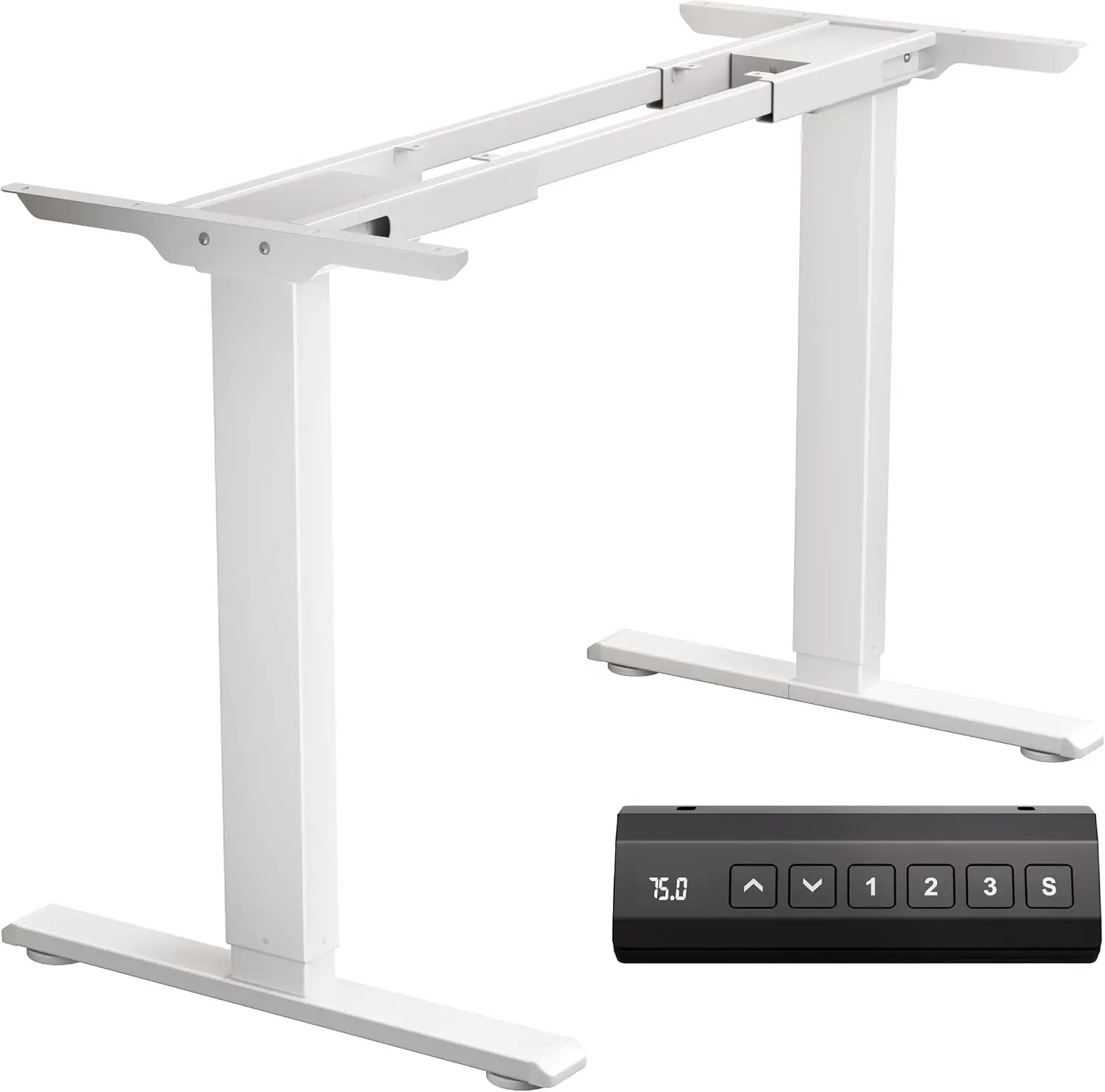 ual Motor Electric Standing Desk Frame, Height Adjustable Desk Legs for Max 70.8" Desktop, 330 LBS Capacity Sit Stand