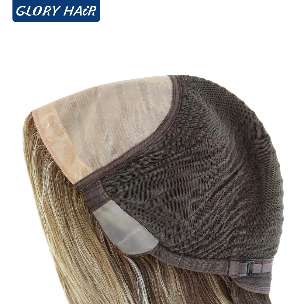 JW23 Natural Straight Chinese Remy Hair Wigs 100% Human Hair Kosher Jewish Wig Adjustable Size Women's Wigs