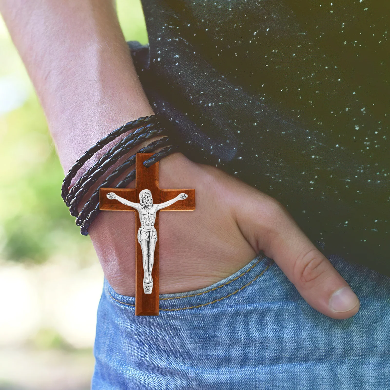 

2pcs 5.2Cm Alloy Crucifix Pendant Charm For Religious Jewelry Making Accessories Cross Ornament Diy Craft Christmas Party Favors