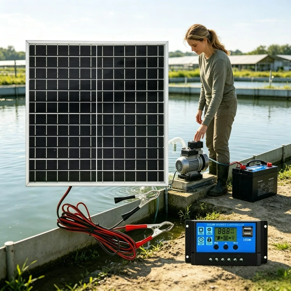 High Output Portable Solar Panel Kit 12W Monocrystalline Aluminum Frame 12V Solar Controller Outdoor Charging Equipment for RV