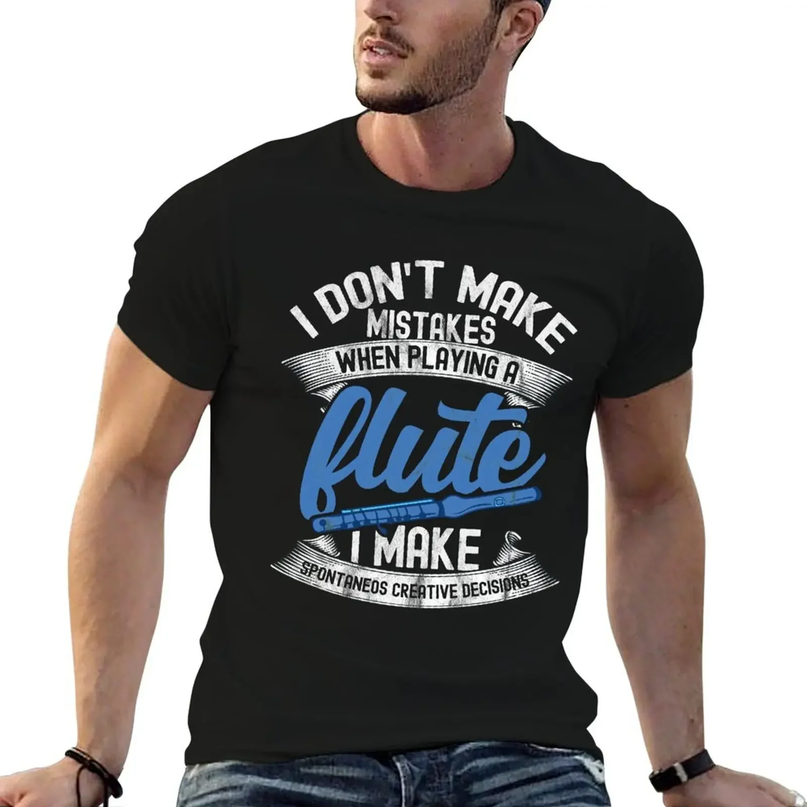 

Flute Perfect Panpipe Aerophone Wind Instrument T-Shirt Short sleeve tee vintage Men's cotton t-shirt