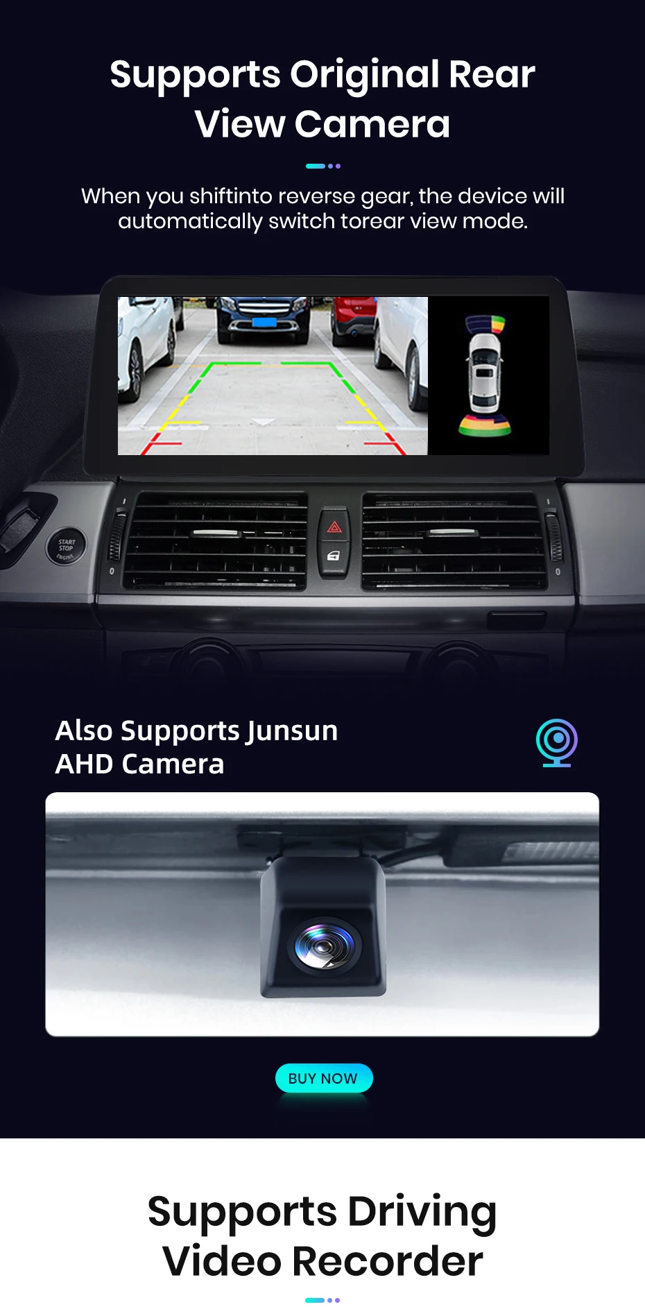 Junsun 12,3 "Wireless Carplay Android Auto Auto Radio Für BMW X5 E70 X6 E71 2007-2014 CCC 4G WiFi GPS Intelligente Systeme Stereo – Detail 17