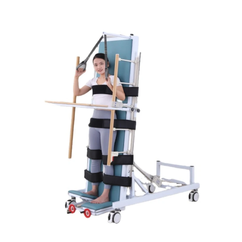 

Physiotherapy can stand on an electric standing bed to care for the back and lift the standing bed