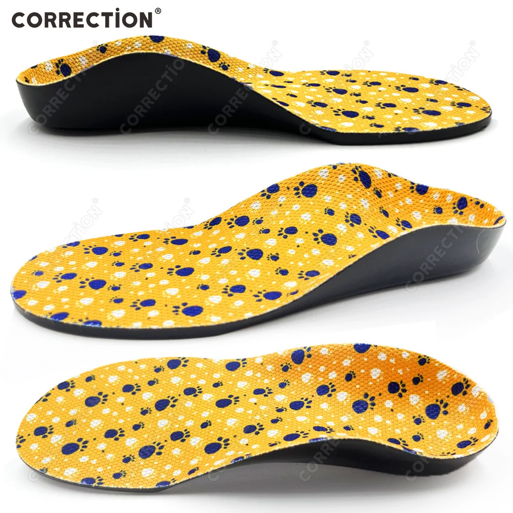 

CORRECTiON 1/2 пары детских ортопедических спортивных стельок для плоскостопия, поддержка свода стопы O/X, подушечки для коррекции обуви для ног/кубита варус