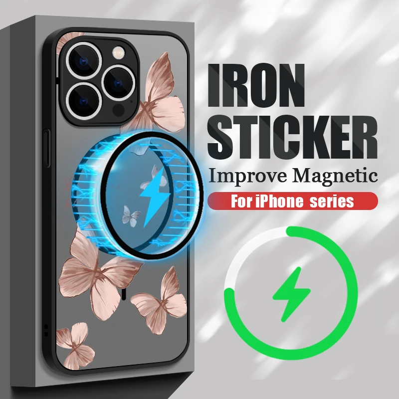 حافظة لهاتف آيفون 17 16e 16 15 Pro 14 13 Pro Max Plus لهاتف Magsafe غطاء صلب للشحن اللاسلكي المغناطيسي #2