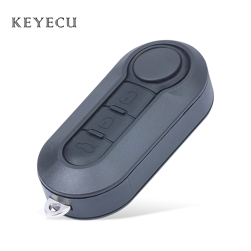 Keyecu Flip Remote Key Shell Case for Fiat 500 Bravo Croma Doblo Ducato Fiorino Linea Panda Grande Punto Scudo Lancia Y Delta