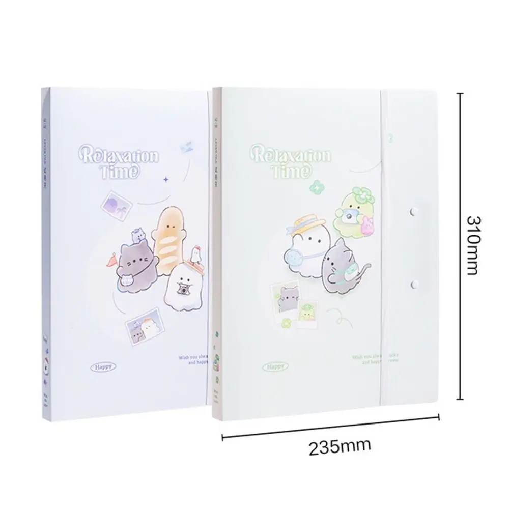 New Random 1pc Foldable Folders Large Capacity Transparent Folding Board Folder Plastic Material File Contract Folders File