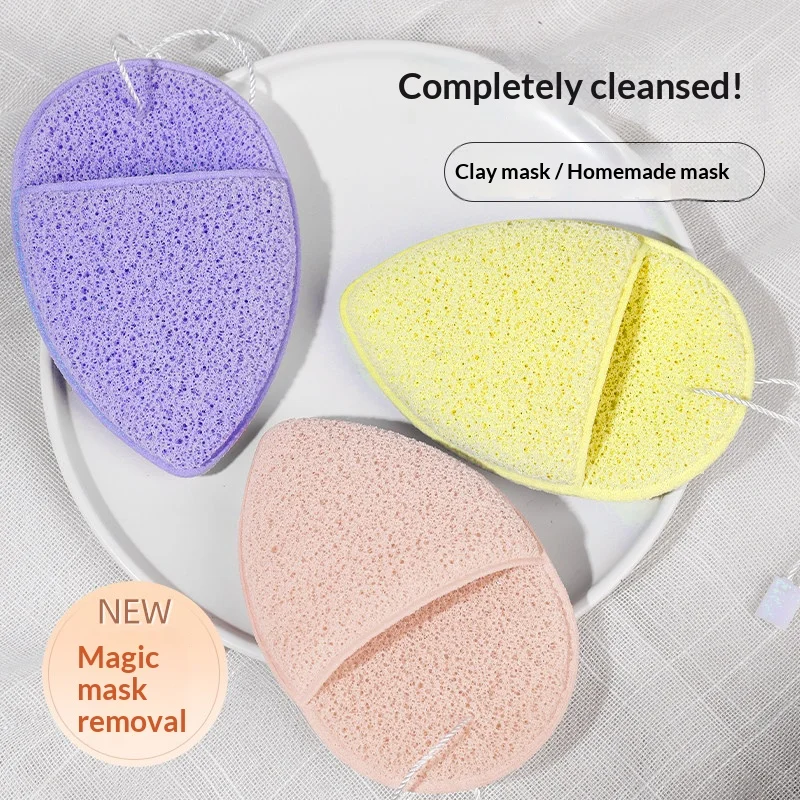 Glove Type Facial Sponge Puff Soft Water Drop Face Cleansing Sponge Mask Remover Exfoliating Face Wash Beauty Tool view 4