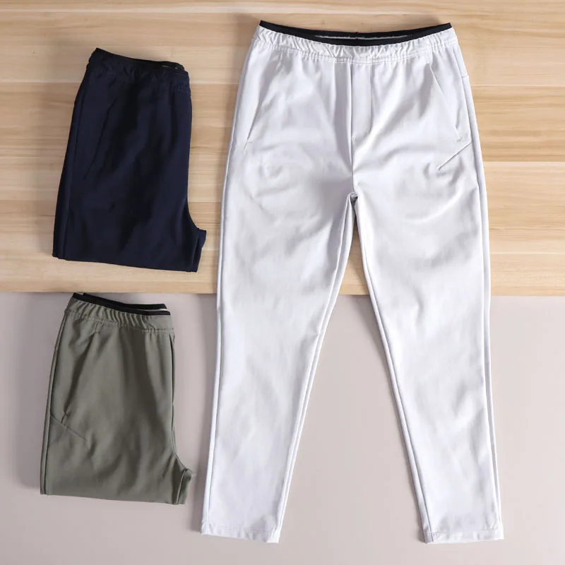 

Outdoor Casual Pants Elastic Waist Tapered Thin Sle Long Pants Breathable Lightweight Spring Summer Men's Faion Urban Lei...