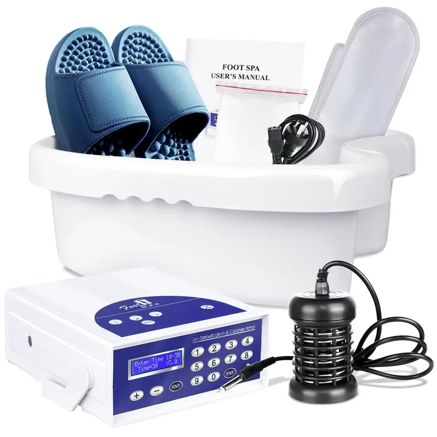

Detox Foot Bath Machine W Massage Slipper, Professional Ion Cleanse Ionic Detox Foot Bath Spa Machine with LED Display, Far Infr