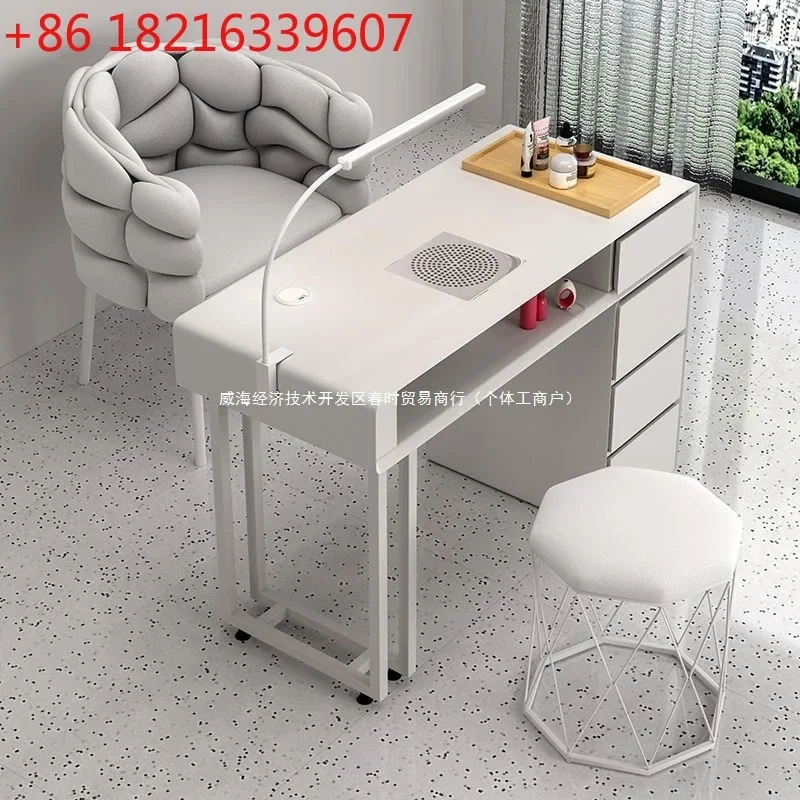E****mical single and double light luxury multi-functional Internet celebrities ins manicure table cream style