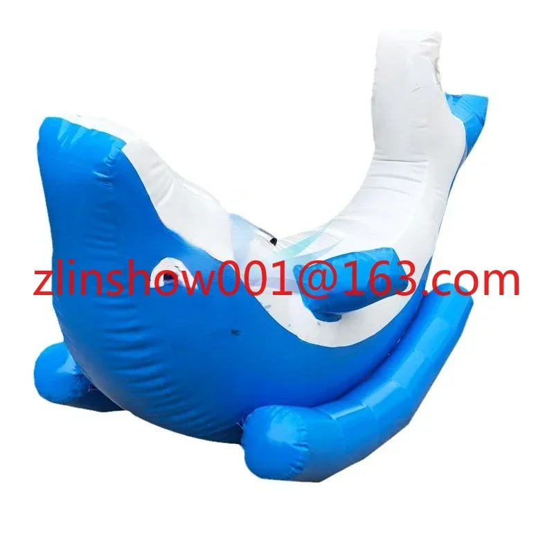 Inflatable water seesaw water park inflatable dolphin seesaw