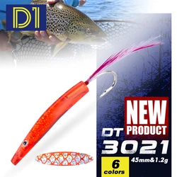 D1 Surf Fishing Lure 6pcs/box Spoon Fishing Lures Trolling Hard Plastic Bait 45mm/1.2g Rolling For Pike Bluefish Tackle