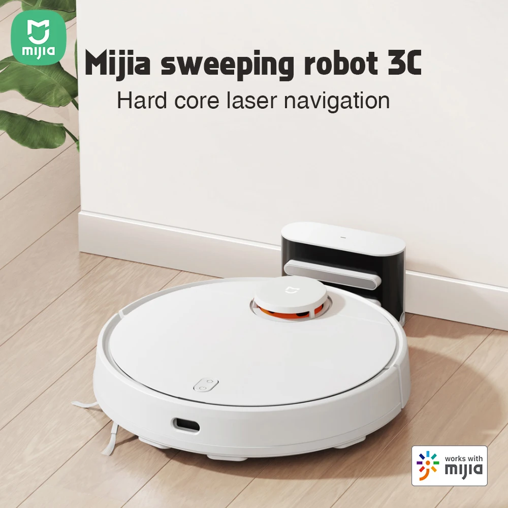 Mijia robot vacuum cleaner 3C white 4000Pa suction LDS  navigation Mijia APP intelligent interconnection