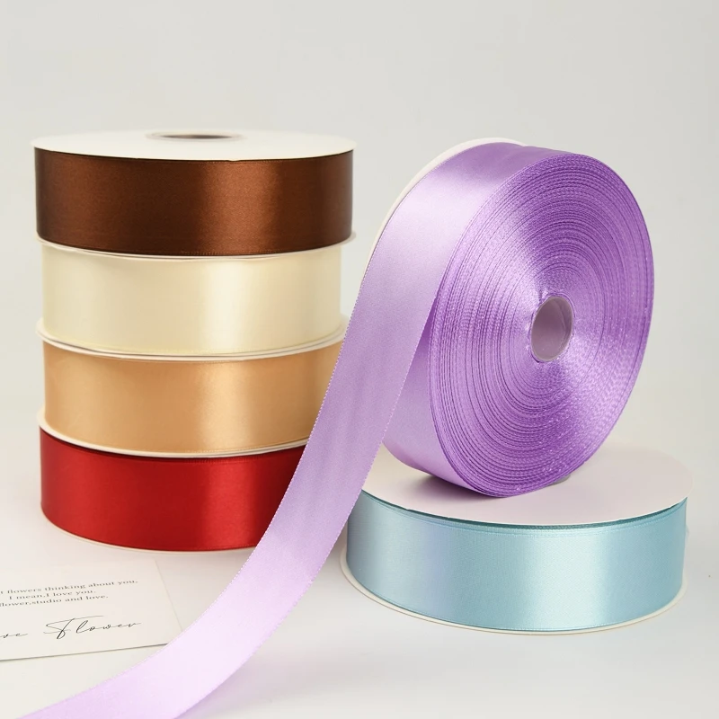 100Yards 40mm Silk Satin Ribbons for Crafts Bow Handmade DIY Gift Wrap Party Wedding Decorative