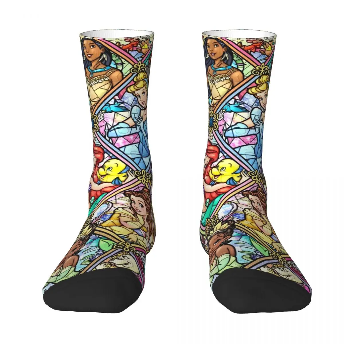 Chaussettes Respirantes avec Personnages de Princesse pour Homme, Bas à la Mode, Antibactérien, Design, Sports de Plein Air, Automne