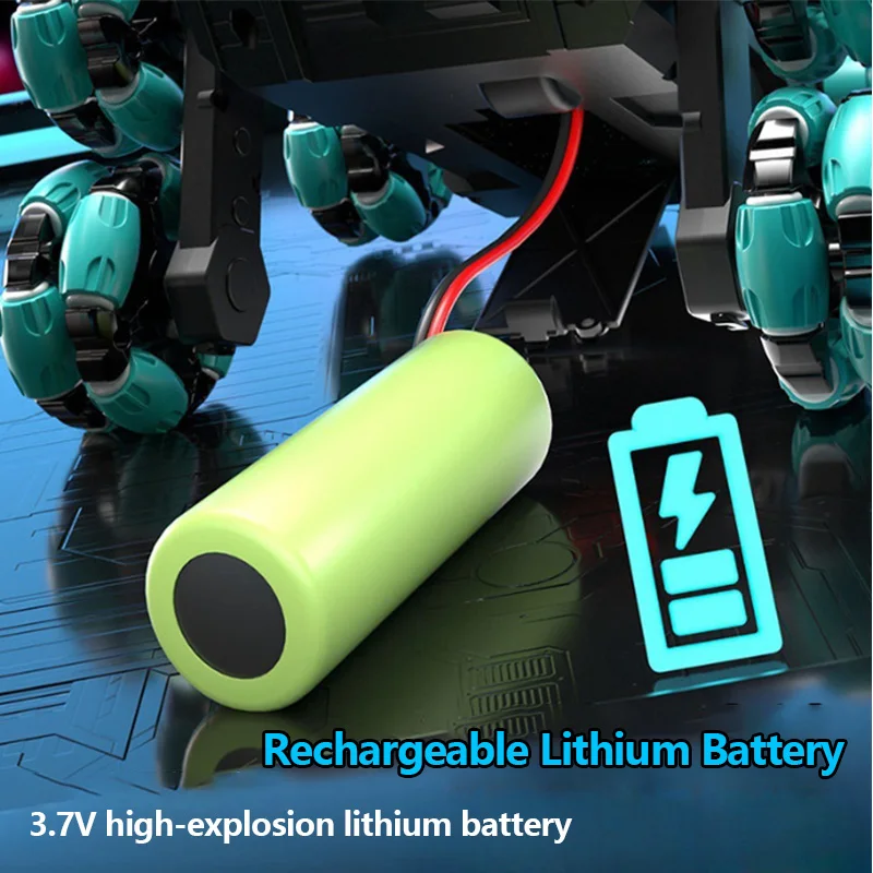 1:14 รุ่น 6 ล้อรีโมทคอนโทรลถังน้ําระเบิดรถ 360 °   หมุนดริฟท์ 2.4G พร้อมที่จับนาฬิกาควบคุมของเล่นเด็กรถของขวัญ