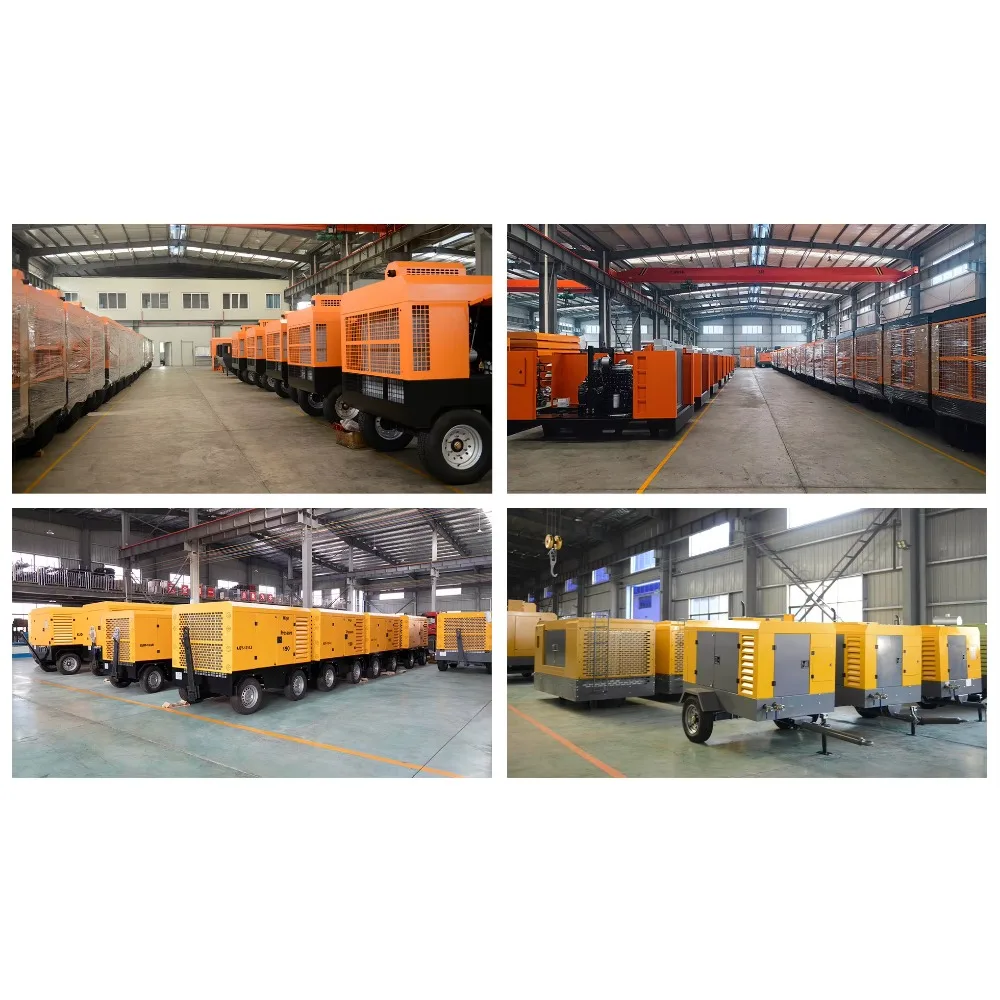 Compressores de ar de potência diesel personalizados de alta eficiência 20m3/min 20 Bar Mineração Compressor de ar de parafuso rotativo