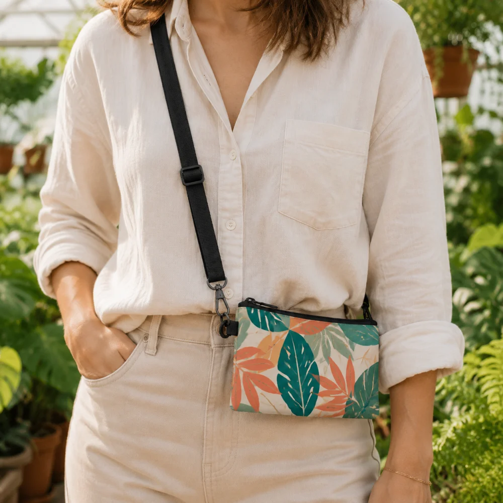 Personalized Custom Image Crossbody Bag, Customized Double Sided Same Picture Print Shoulder Sling Bag Custom Photo Gift