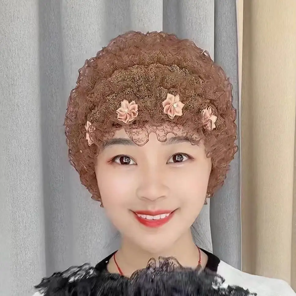 แฟชั่นลูกไม้นกยูงห่อหัว Bonnet ฤดูร้อน Breathable มุสลิม Turban หมวก Headscarf หมวกมะเร็ง Hairloss