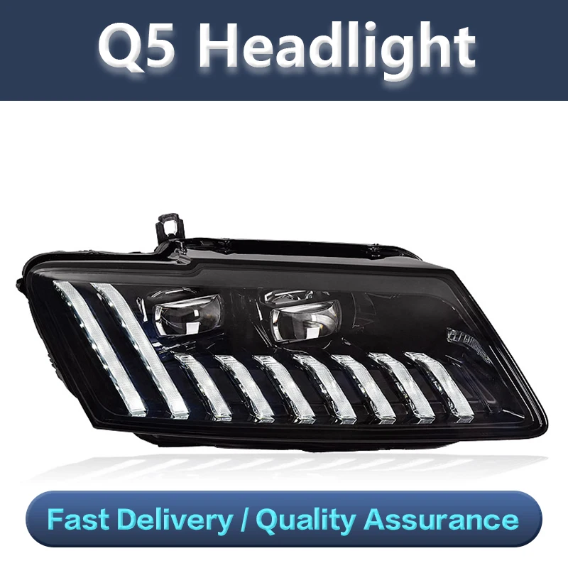 

for Audi Q5 Headlights 2009-2018 Q5 LED Headlight DRL Hid Head Lamp Angel Eye Bi Xenon Full LED