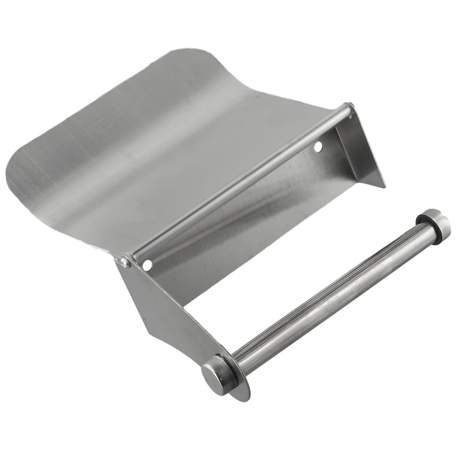 Stylish Toilet Paper Roll Holder Robust Stainless Steel Build Elegant Chrome Finish Wall Mounted for Convenience