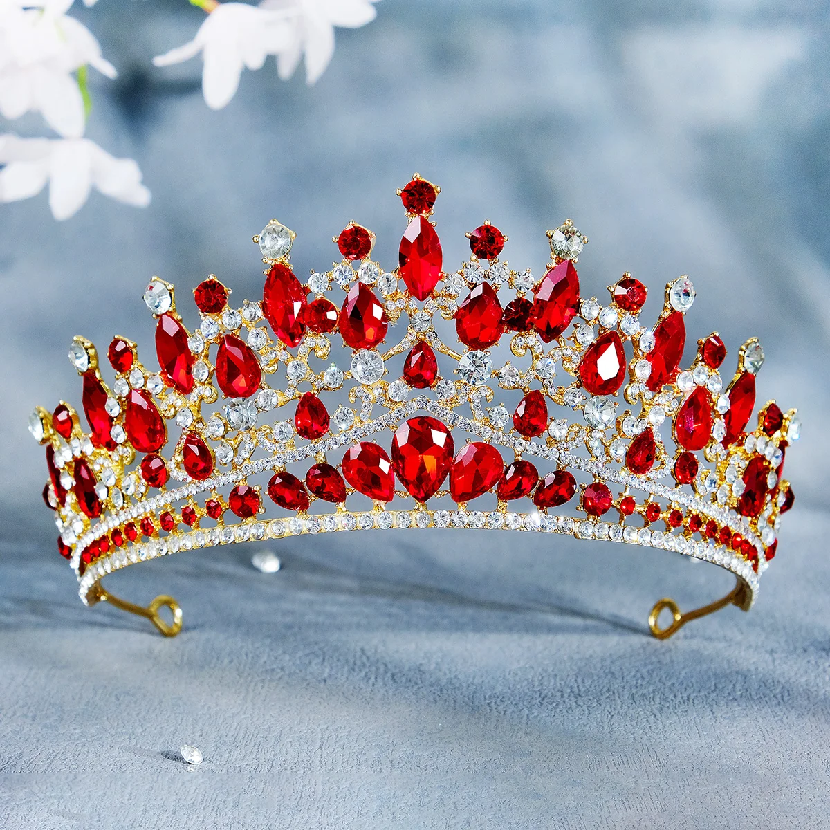 มงกุฎแต่งงานคริสตัล rhinestone tiaras และ crowns สำหรับผู้หญิงเครื่องประดับผมเจ้าสาวยางรัดผมน่ารักปาร์ตี้ headpiece ของขวัญ