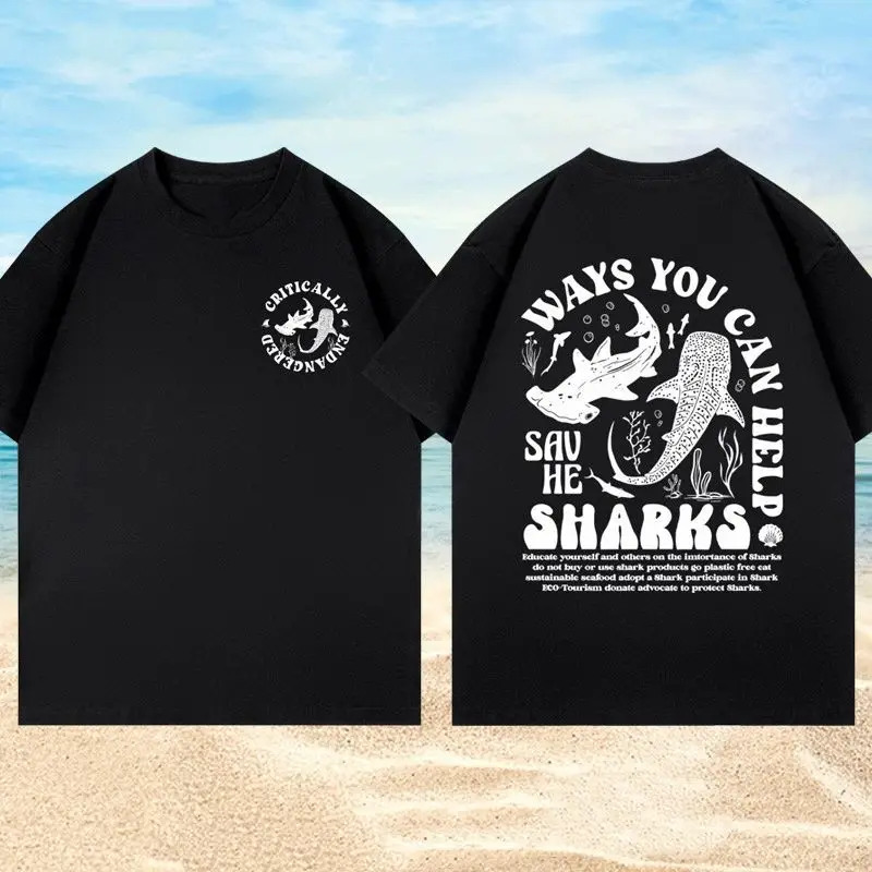 Printed Summer Short-sleeved T-shirt Featuring Marine Animal Designs - Trendy and Casual Suitable for A Unique Small-scale Style