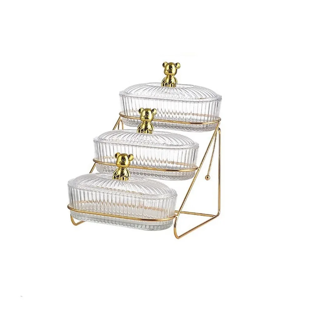 

Miscellaneous Organizer Exquisite Snack Storage Box with Lid with Holder Fruit Tray Transparent Storage Can Food