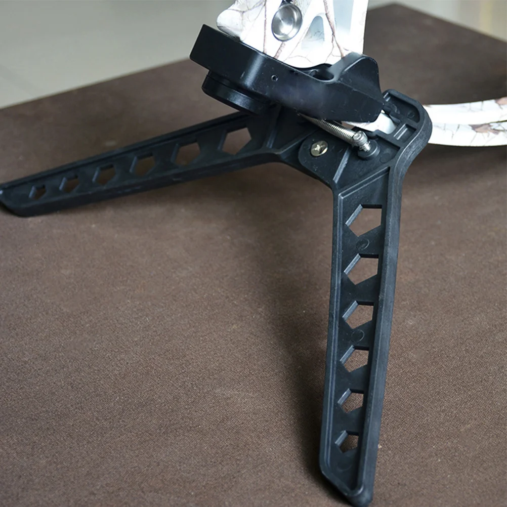 Black Bow Stand Kickstand for Recurve and Compound Bows Easy Clip-on Design Portable Lightweight Support for Hunting Target