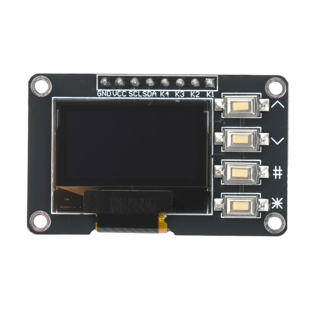 منتج جديد 0.96 بوصة OLED IIC أبيض/أزرق 128*64 شاشة OLED مع مفتاح 4x4 I2C SSD1315 SSD1306 لوحة شاشة LCD لاردوينو #2