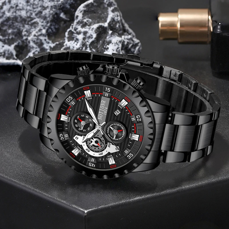 NOTIONR Top Brand Luxury Men Watch Quartz Man Watches Waterproof Luminous Watch for Men Date Sport Wristwatch