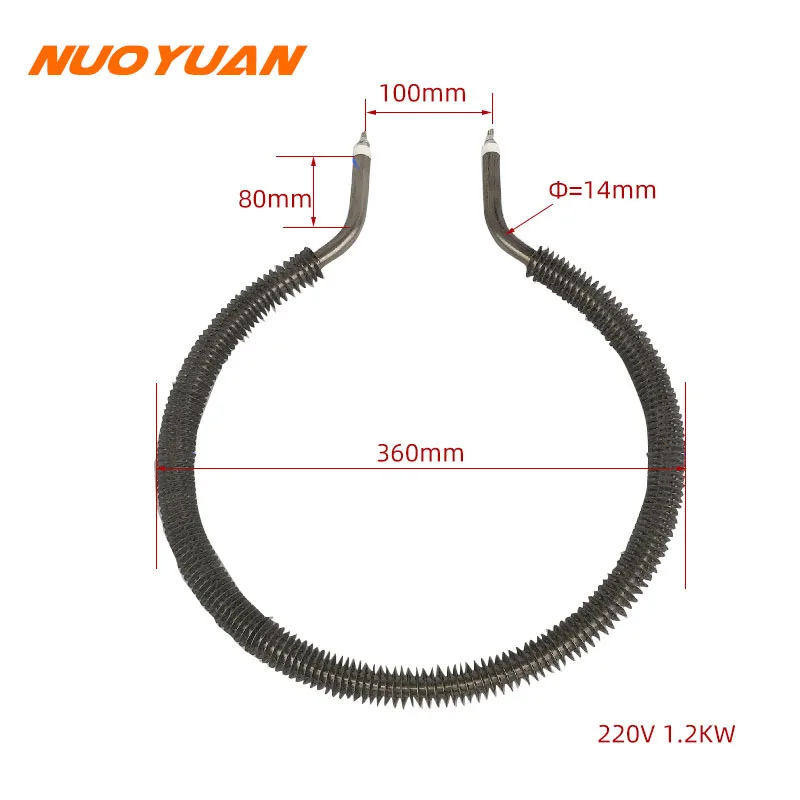 

Round Type Electric Oven Resistance 1200W 220V Spare Parts for Electric Ovens Finned Heater