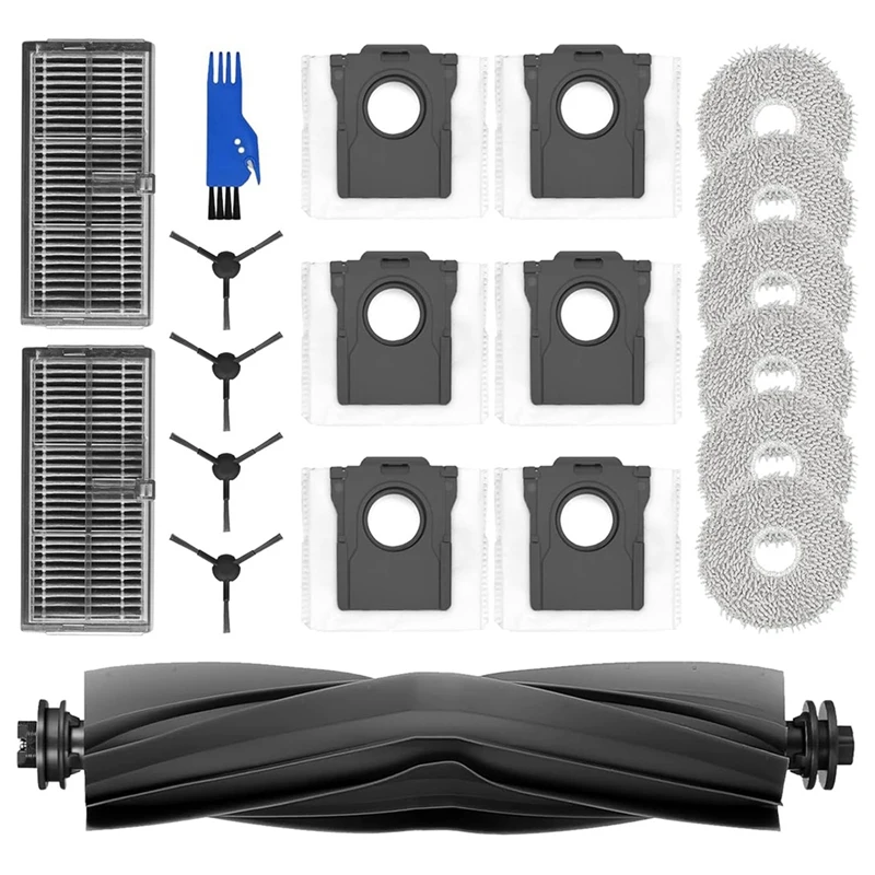 قطع غيار مكنسة كهربائية روبوت ، فرشاة جانبية رئيسية ، فلتر هيبا ، قماش ممسحة ، أكياس غبار ، قطع غيار لدريم L10s برو ألترا ، L10 ألترا