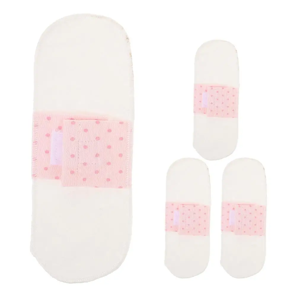 

4Pcs Cloth Pad Liners Cotton Soft Reusable Washable Panty Liners Reusable Panty Pads Postpartum Period Sanitary Towels