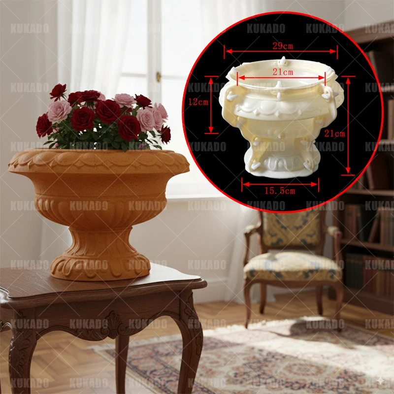 

Circular Bottom Cement Flowerpot Mold, Homemade Grouting And Grinding Bonsai Concrete Building Template Bottom