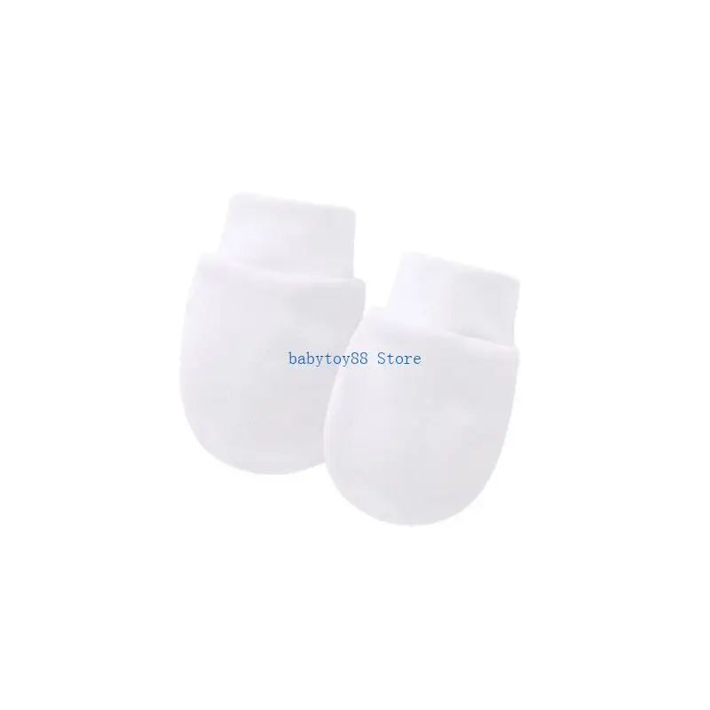 

Y4UD No Scratch Hand Socks Newborn Supplies Baby Anti Scratching Soft Cotton Gloves