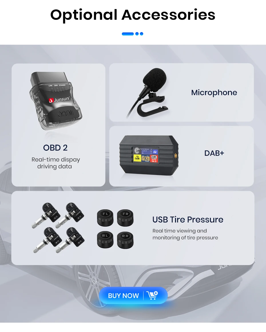 Junsun 10,1" Android Universal Single 1 Din Drehbares Autoradio 4GB+64GB Wireless Carplay Auto-Stereo Intelligentes System – Detail 22