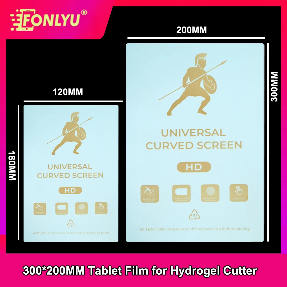 

Пленки из ТПУ FONLYU, 50 шт., для защиты экрана планшетов iPad, гибкая гидрогелевая пленка, HD-пленка с защитой от ударов, машина для резки пленок 200X300