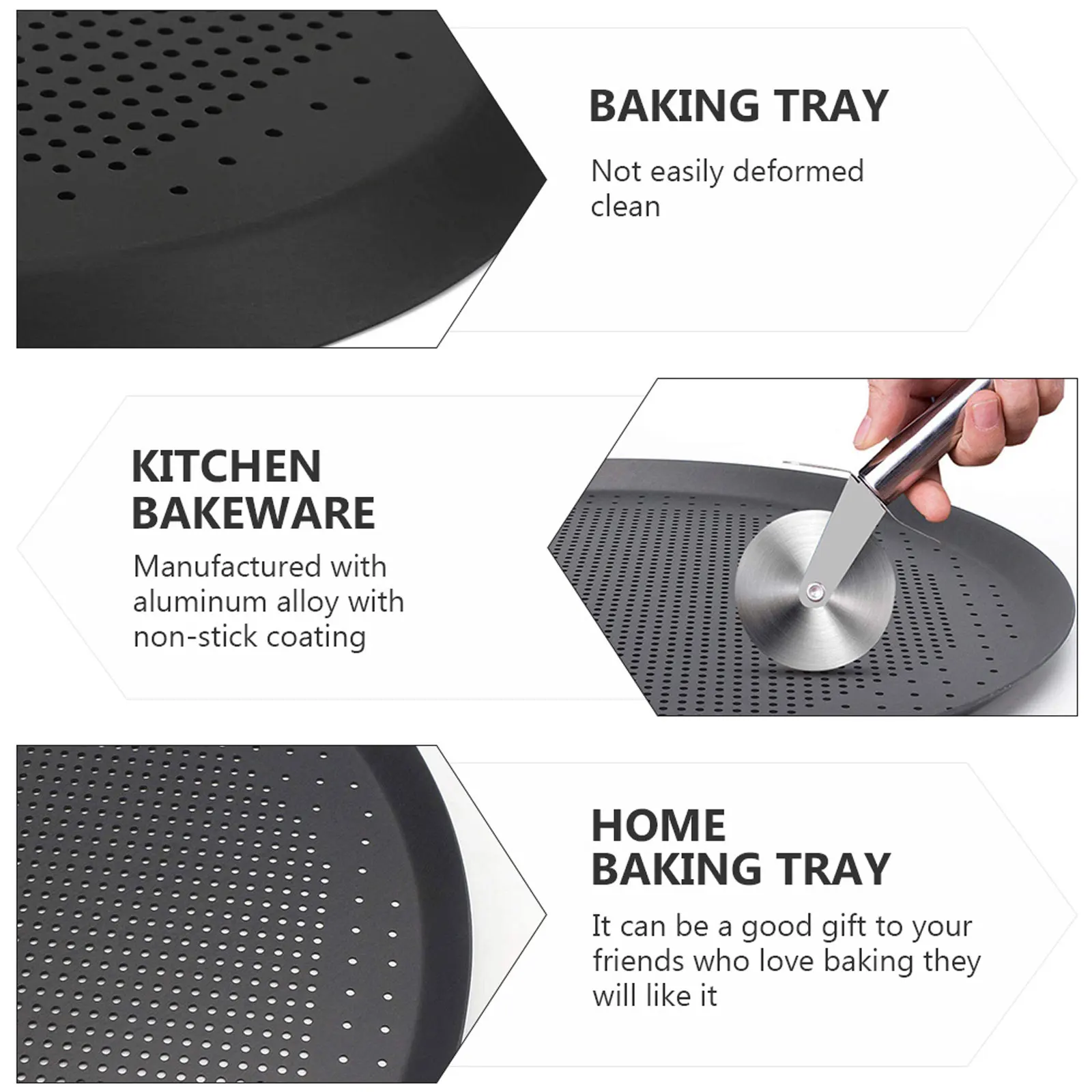 

1Pc 8 Inch Long Lasting Aluminum Alloy Baking Pans For Cheesecake Pizza And Delicious Desserts