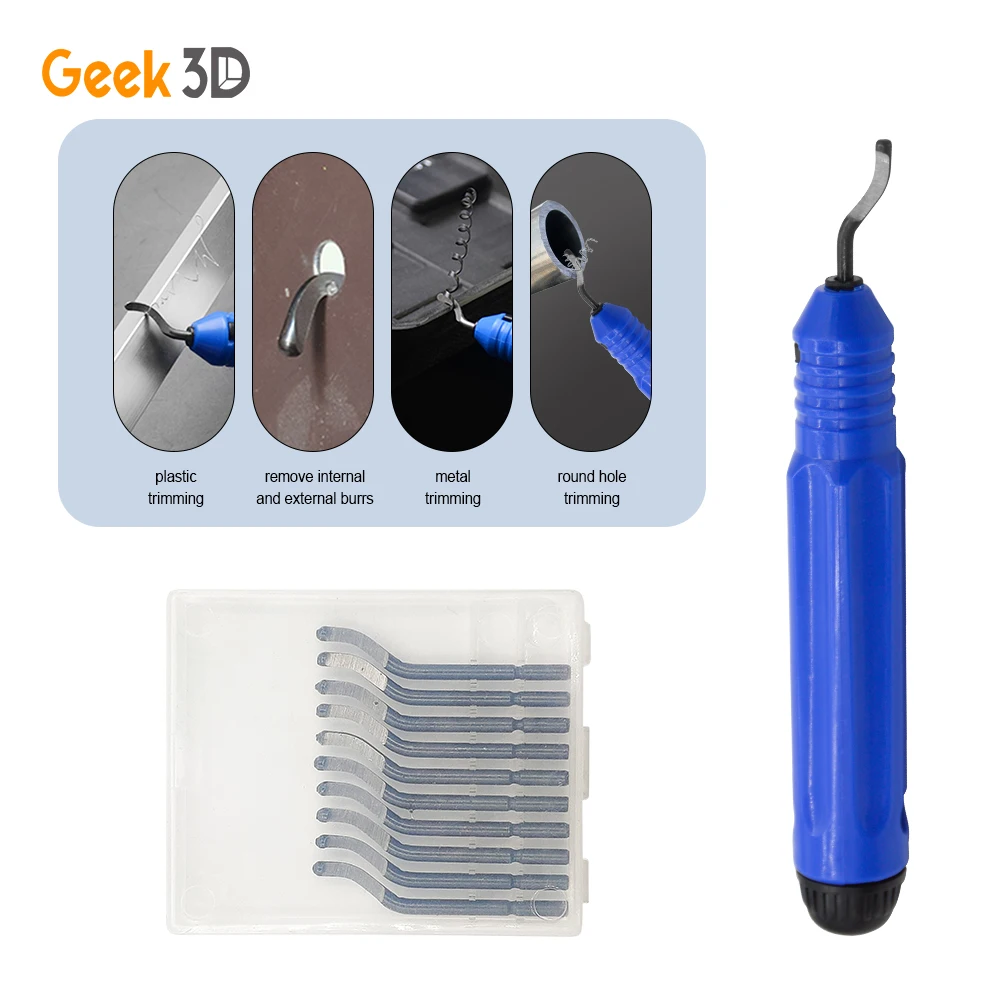 

3D Printer Tool Trimming Knife Scraper Deburring Cutter Set Burr Remover for Wood Plastic Aluminum Steel 3D Printer Filament