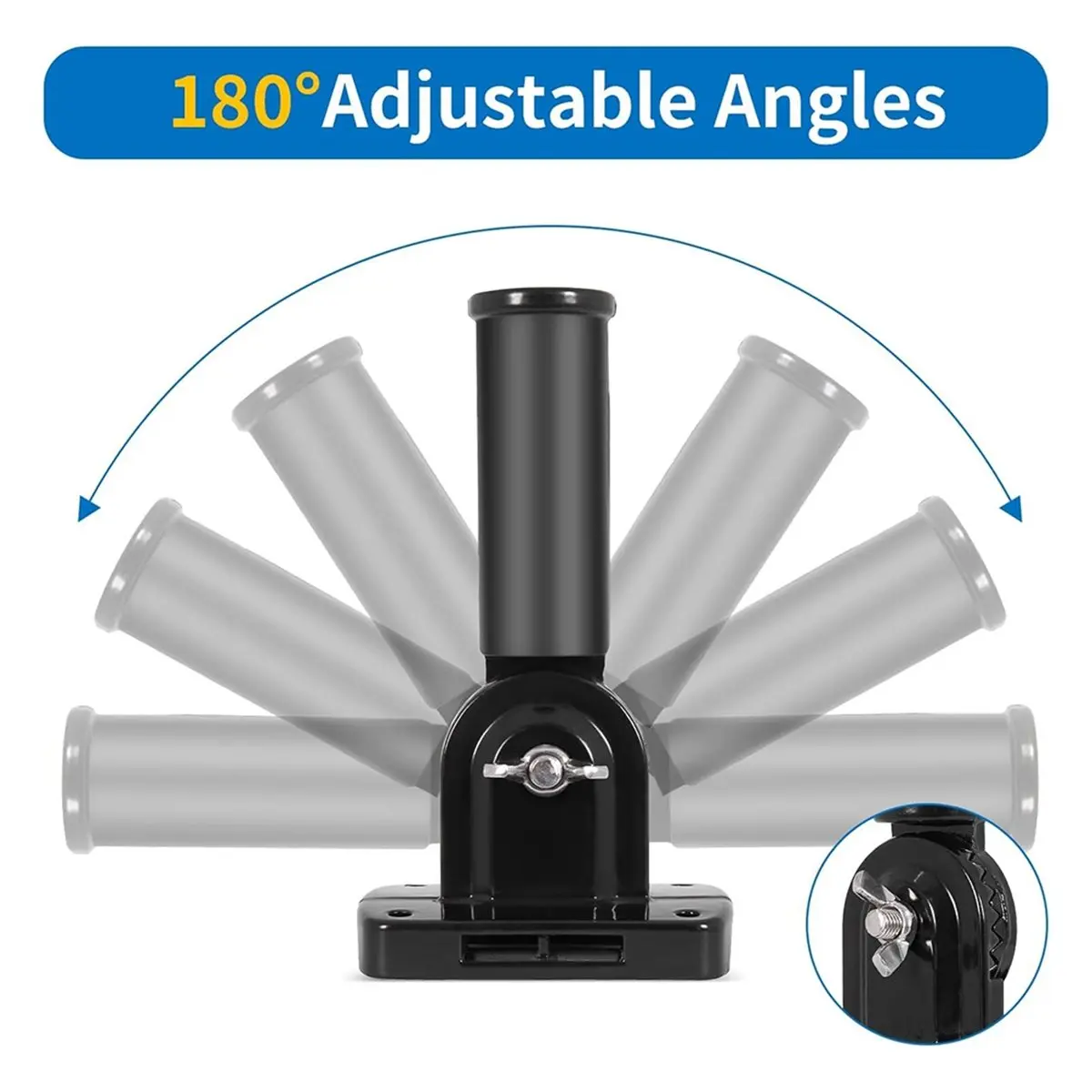 【MUST-HAVE LIST】 Adjustable Flag Pole Holder for Outside House, Heavy Duty Aluminum Alloy Flag Pole Bracket, Rust Free 1