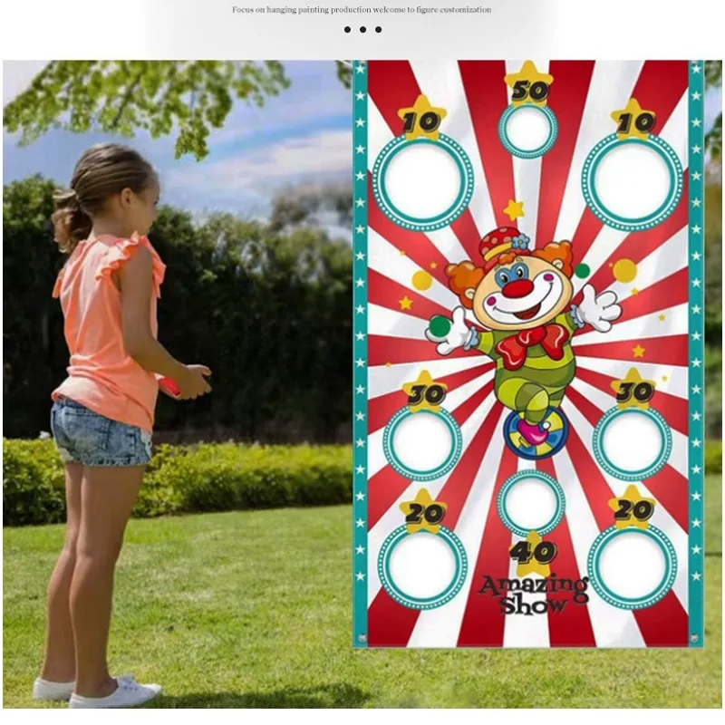 

Мешок с песком, флаги, карнавальная цирковая тема, игра для метания, детский игровой баннер, забавный фон для детей, подарок на день рождения