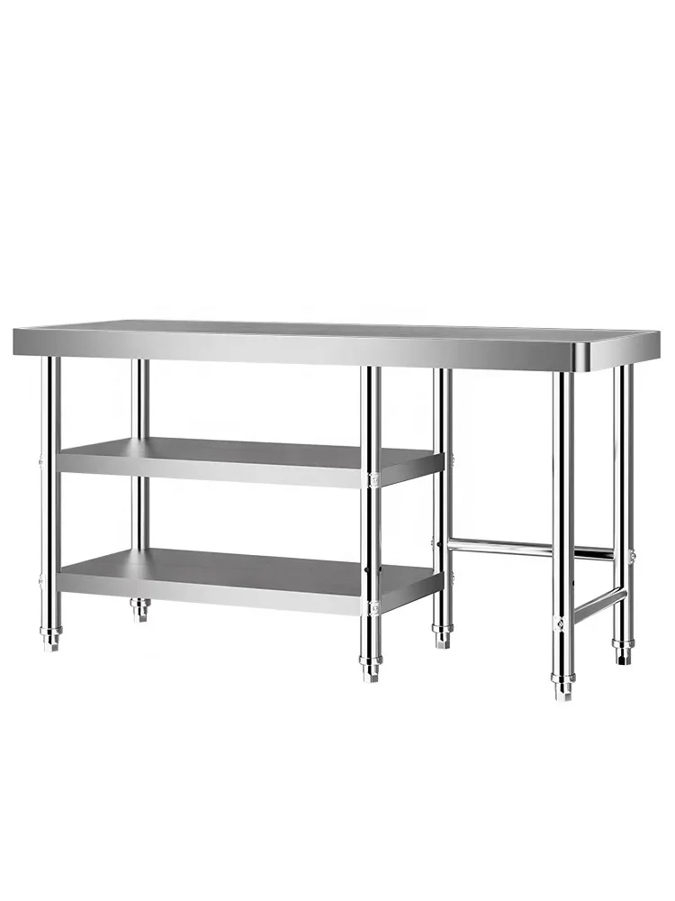 Stainless Steel Heavy-Duty Anti-Corrosion Workbenches for Commercial Hotel Restaurants Kitchen Food Preparation 1000 Kg/m Load