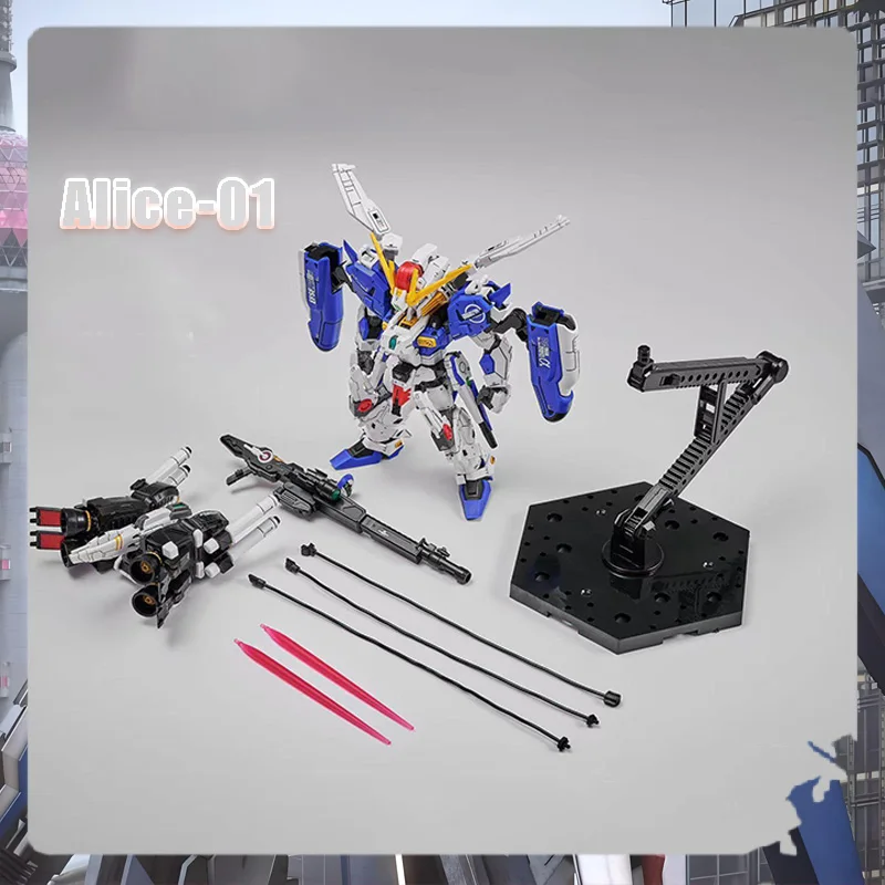 مجموعة نماذج بلاستيكية قابلة للتجميع من نوع Alice-01 EX MGSD مع قاعدة عرض للأجزاء، مثالية لعشاق الهوايات.