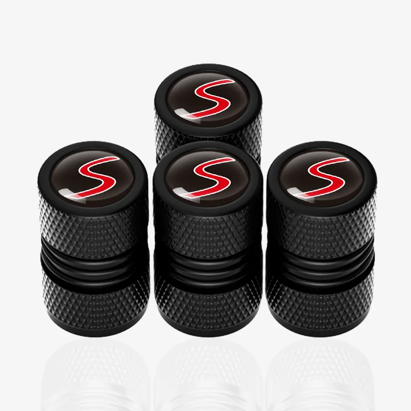 4Pcs Car Tire Wheel Valve Caps Tyre Rim Stem Covers For Mini Cooper S Logo JCW R53 R55 F54 F55 F56 F60 Accessories