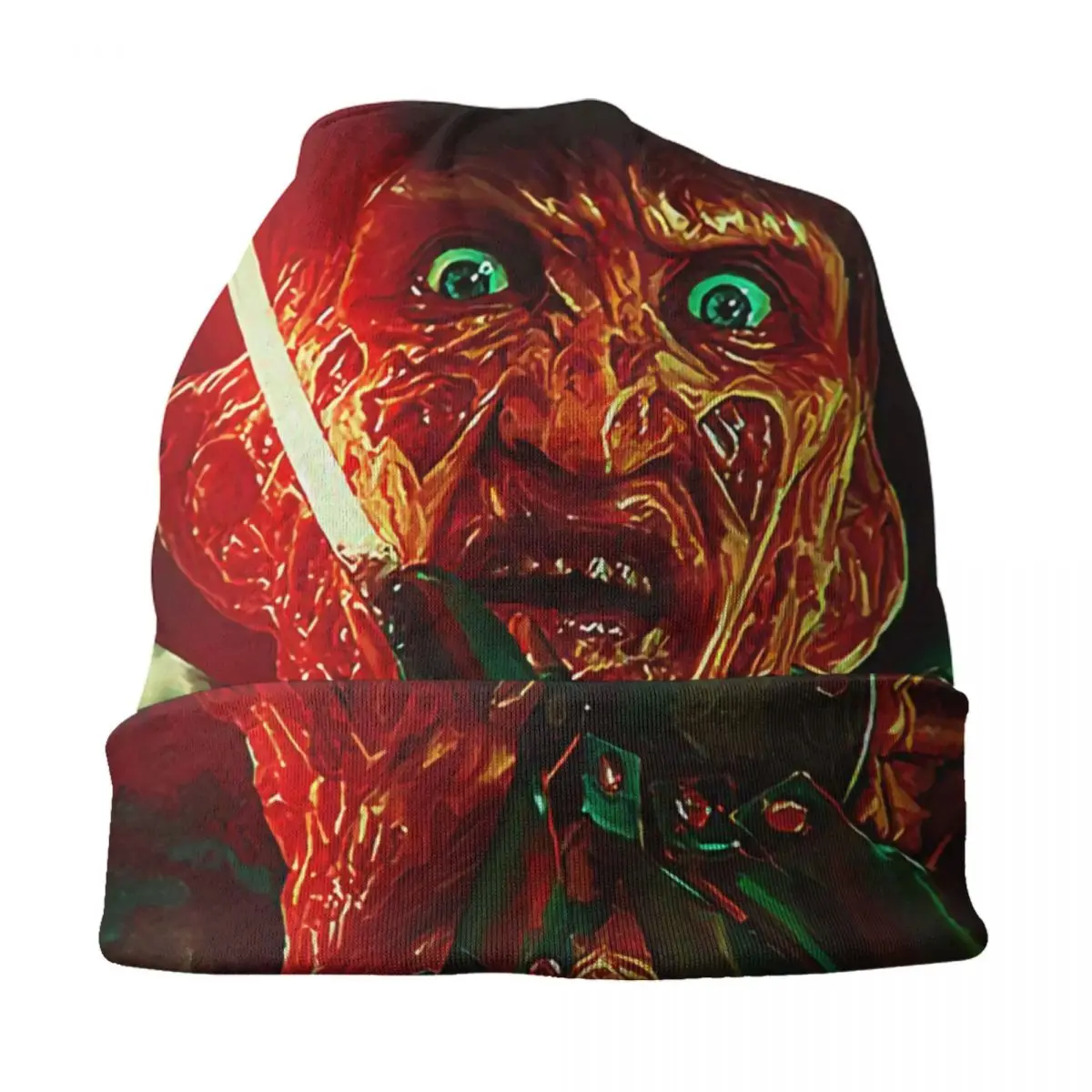 Horror Movie Character Bonnet Hat Knitting Hats Men Women Fashion Unisex Halloween Film Winter Warm Beanies Cap