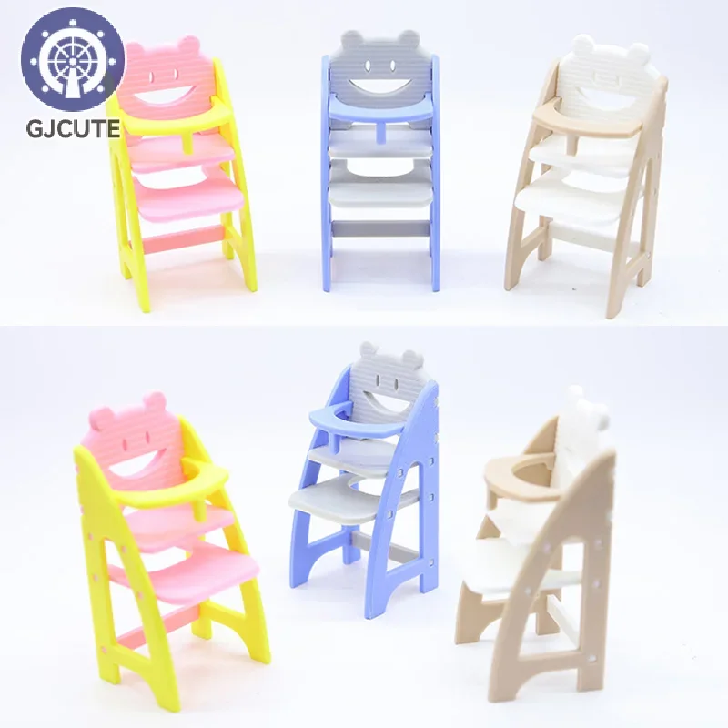 1/12 Poppenhuis Miniatuur Simulatie Baby Eetkamerstoel Model Living Meubels Poppenhuis Decoratie Kinderen Fantasiespel Speelgoed