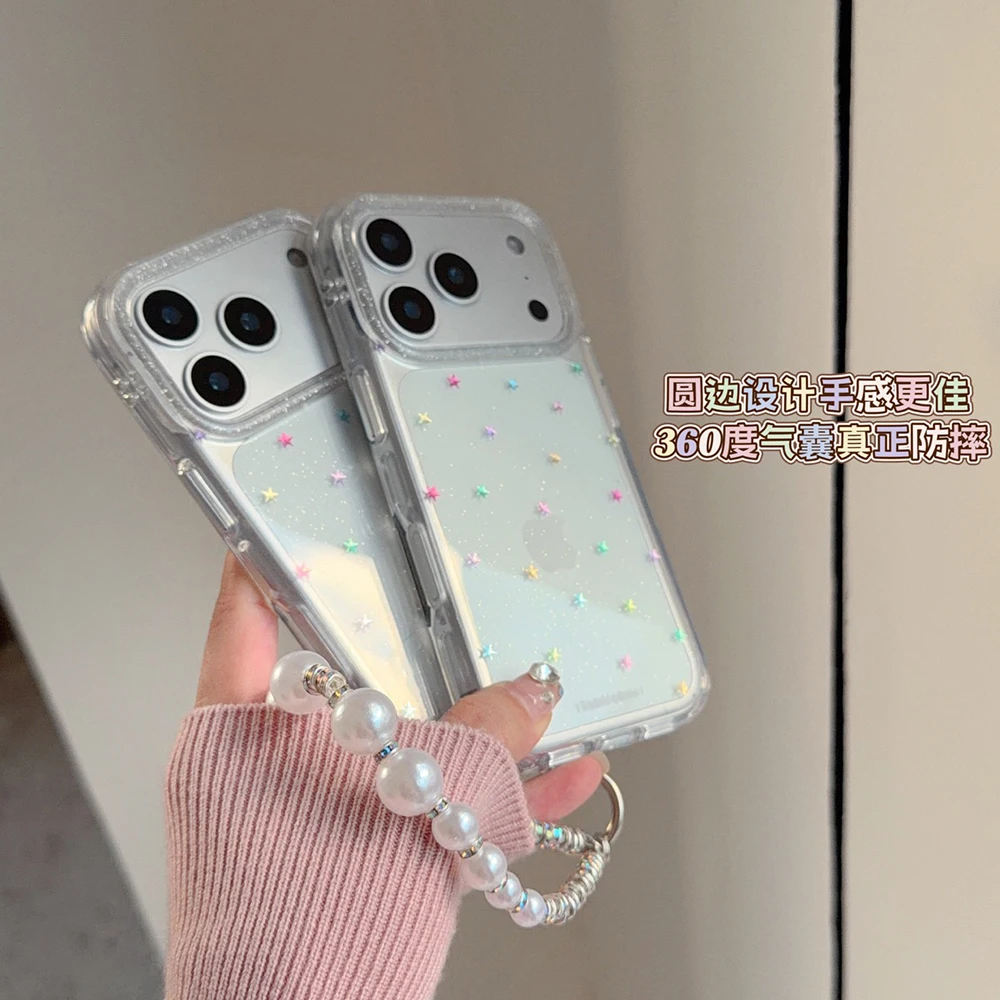 Glitzernde, glänzende Sterne, IMD-Transparente Rückseite für iPhone 17 16 18 Pro Max 13 14 15 Promax, INS-Schutz, stoßfeste Handyhülle – Detail 8